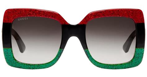 gucci oversized sunglasses green and red|oversized gucci sunglasses for men.